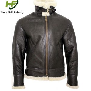 Men Leather Bomber Jacket