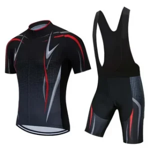 Men Cycling Bib Shorts Set Biking Outfit Padded Cycling Jersey